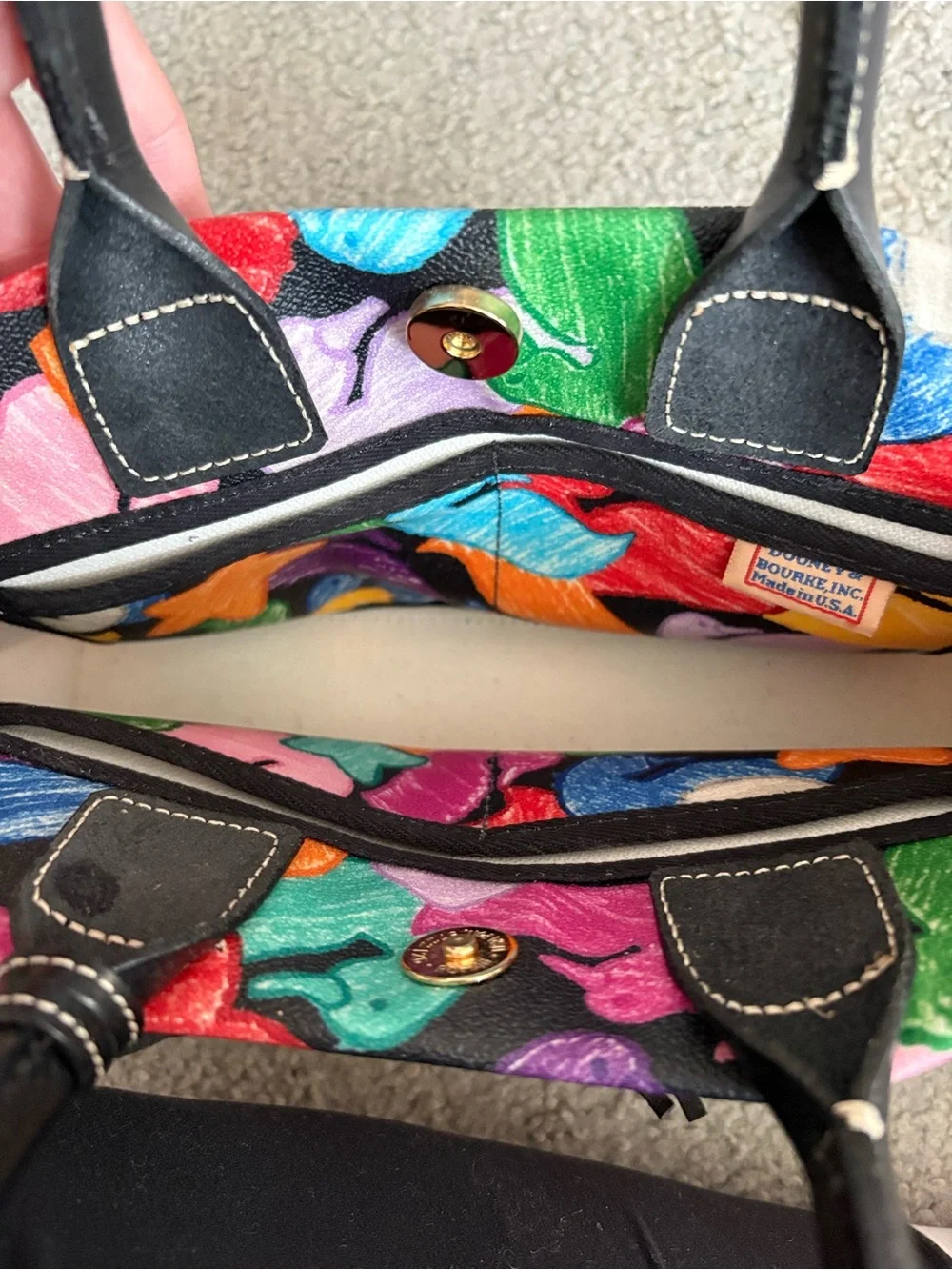 Dooney & Bourke Rainbow Wonder Duck Drawstring Tote